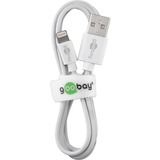 goobay 72905 Lightning kabel 0,5 m Hvid Hvid, 0,5 m, Lightning, USB A, Hanstik, Hanstik, Hvid