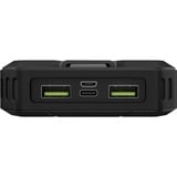 goobay Udendørs hurtigopladnings-powerbank 20.000 mAh med solcelle, Power Bank Sort