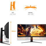 AOC CU34G4ZCA, Gaming Skærm Sort