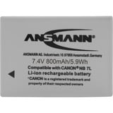 Ansmann A-Can NB 7L Lithium-Ion (Li-Ion) 900 mAh, Kamera batteri 900 mAh, 7,4 V, Lithium-Ion (Li-Ion), Detail