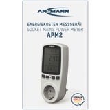 Ansmann Energiforbrugs-/ effektmåler APM2, Måleinstrument Hvid