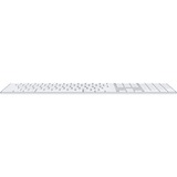 Apple Magic tastatur USB + Bluetooth Engelsk Aluminium, Hvid Sølv/Hvid, Layout i Storbritannien, Fuld størrelse (100 %), USB + Bluetooth, Aluminium, Hvid