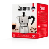 Bialetti Moka Express 0,06 L Aluminium, Sort, Espressomaskine Sølv, 0,06 L, Aluminium, Sort, 1 kopper, Aluminium, Moka Express, CE