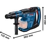 Bosch GBH 18V-40 C PROFESSIONAL 360 rpm SDS Max, Borehammer Blå/Sort, SDS Max, Sort, Blå, Rød, Børsteløs motor, 4 cm, 360 rpm, 9 J