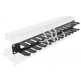 DeLOCK 66550 tilbehør til rack Kabelbakkepanel, Kabelføring Sort, Kabelbakkepanel, Sort, Metal, 1U, 48,3 cm (19"), 70 mm