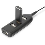 Digitus USB 2.0 Hub, 4-porte, USB hub Sort