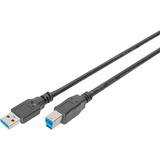 Digitus USB 3.2 Gen 1 tilslutningskabel USB-A > USB-B Sort