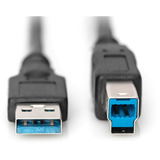 Digitus USB 3.2 Gen 1 tilslutningskabel USB-A > USB-B Sort