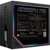 GIGABYTE AORUS ELITE P1000W enhed til strømforsyning 1000 W 20+4 pin ATX ATX Sort, PC strømforsyning Sort, 1000 W, 100 - 240 V, 50/60 Hz, 15 - 6.5 A, Aktiv, 125 W