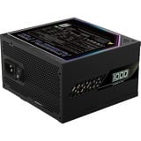 GIGABYTE AORUS ELITE P1000W enhed til strømforsyning 1000 W 20+4 pin ATX ATX Sort, PC strømforsyning Sort, 1000 W, 100 - 240 V, 50/60 Hz, 15 - 6.5 A, Aktiv, 125 W