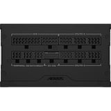 GIGABYTE AORUS ELITE P1000W enhed til strømforsyning 1000 W 20+4 pin ATX ATX Sort, PC strømforsyning Sort, 1000 W, 100 - 240 V, 50/60 Hz, 15 - 6.5 A, Aktiv, 125 W