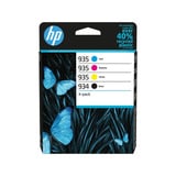 HP Originale 934XL-blækpatroner, sort/935 cyan/magenta/ gul, 4 stk. sort/935 cyan/magenta/ gul, 4 stk., Standard udbytte, Sort, Blå, Magenta, Gul, Pigmentbaseret blæk, Pigmentbaseret blæk, 10 ml, 4,5 ml