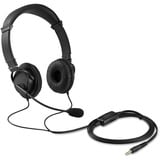 Kensington Hi-Fi-hovedtelefoner med mikrofon- og lydstyrkekontrol, Headset Sort, Ledningsført, Headset, Sort