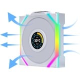 Lian Li UNI FAN SL120 LCD Wireless, Sag fan Hvid