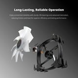 Montech HP140 ARGB PWM 140x140x25, Sag fan Sort