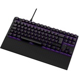 NZXT KB-1TKDE-BR tastatur USB QWERTZ Tysk Sort, Gaming-tastatur Sort, DE-layout, Gateron red, Tenkeyless (80 - 87%), USB, Mekanisk, QWERTZ, LED, Sort