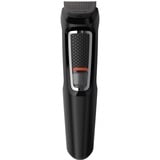 Philips MULTIGROOM Series 3000 9-i-1 med 9 redskaber, ansigt og hår, Hår Trimmer Sort, ansigt og hår, Sort, Rektandel, Skæg, Øre, Øjenbryn, Overskæg, Næse, Rustfrit stål, Batteri, 60 min.