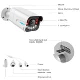 Reolink P430 Kugle (form) IP-sikkerhedskamera Indendørs & udendørs 3840 x 2160 pixel Væg, Overvågningskamera Hvid, IP-sikkerhedskamera, Indendørs & udendørs, Ledningsført, Google Assistant, Væg, Hvid
