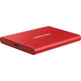 SAMSUNG Portable SSD T7 2000 GB Rød, Solid state-drev Rød, 2000 GB, USB Type-C, 3.2 Gen 2 (3.1 Gen 2), 1050 MB/s, Beskyttelse af adgangskode, Rød