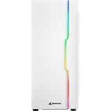 Sharkoon RGB Slider Midi Tower Hvid, Towerkabinet Hvid, Midi Tower, PC, Hvid, ATX, micro ATX, Mini-ITX, Spil, Flere