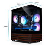 Thermaltake FTW V170 Ultra Arc B580, Gaming PC Skifer/træ