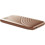 WD My Passport 1000 GB Guld, Solid state-drev Guld, 1000 GB, USB Type-C, 3.2 Gen 2 (3.1 Gen 2), 1050 MB/s, Beskyttelse af adgangskode, Guld