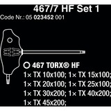 Wera 467/7 TORX HF Set 1 Sæt, Skruetrækker Sort/Grøn