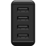goobay 4-port USB-oplader (30W) sort Sort