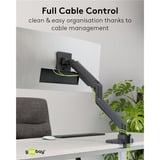 goobay Enkelt-skærmholder Gaming med gasfjeder, Skærmbeslag Sort