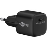 goobay USB-C hurtigoplader Nano, PD, GaN, 20 watt Sort
