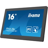 iiyama T1624MSC-B1 computerskærm 39,6 cm (15.6") 1920 x 1080 pixel Fuld HD LED Berøringsskærm Sort, LED-skærm Sort, 39,6 cm (15.6"), 1920 x 1080 pixel, Fuld HD, LED, 25 ms, Sort