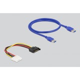 DeLOCK 41430 interface-kort/adapter Intern PCIe, USB 3.2 Gen 1 (3.1 Gen 1), Riser kort PCIe, PCIe, USB 3.2 Gen 1 (3.1 Gen 1), Sort, Blå, Grå, PC, 0,8 Gbit/sek., 128,2 mm