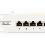 Digitus CAT 6 Class E 1U, Patch Panel Lys grå, RJ-45, Cat6, Grå, Reolmontering, 1U, LSA, Detail