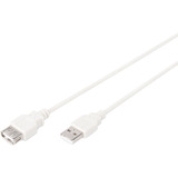 Digitus USB 2.0 forlængerledning, USB-A stik > USB-A hunstik Beige