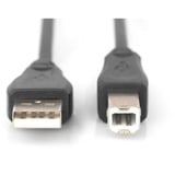 Digitus USB 2.0 tilslutningskabel USB-A (stik) > USB-B (stik) Sort