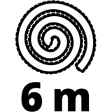 EINHELL PVC højtrykslange, 6 meter Sort