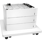 HP Color LaserJet-arkføder med stativ til 3x550, Papirbakke Papirbakke, HP, Color LaserJet Enterprise Flow MFP M681z, M682z, Color LaserJet Enterprise M652dn, M652n, M653dn,..., 1650 ark, Hvid, Hjem