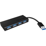 ICY BOX IB-AC6104-B USB 3.2 Gen 1 (3.1 Gen 1) Type-A 5000 Mbit/s Sort, USB hub Sort, USB 3.2 Gen 1 (3.1 Gen 1) Type-A, USB 3.2 Gen 1 (3.1 Gen 1) Type-A, 5000 Mbit/s, Sort, Aluminium, Kina