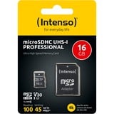 Intenso 3433470 hukommelseskort 16 GB MicroSDHC UHS-I Klasse 10 16 GB, MicroSDHC, Klasse 10, UHS-I, 100 MB/s, 45 MB/s