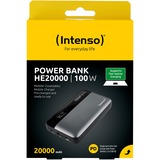Intenso Powerbank HE20000, Power Bank grå/Sort