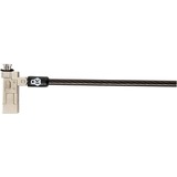 Kensington Slim NanoSaver 2.0-lås med nøgle til bærbar computer, Slot Sort, 1,8 m, Kensington, Nøgle, Kulstofstål, Sort, Sølv