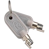 Kensington Slim NanoSaver 2.0-lås med nøgle til bærbar computer, Slot Sort, 1,8 m, Kensington, Nøgle, Kulstofstål, Sort, Sølv