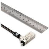 Kensington Slim NanoSaver 2.0-lås med nøgle til bærbar computer, Slot Sort, 1,8 m, Kensington, Nøgle, Kulstofstål, Sort, Sølv