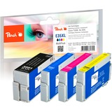 Peach PI200-637 blækpatron 4 stk Sort, Blå, Magenta, Gul 50 ml, 25 ml, 2600 Sider, 1900 Sider, 4 stk, Multipakke