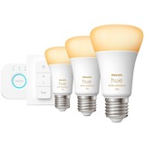 Philips Hue Startsæt: 3 x E27 pærer (1100lm) + Dimmer switch, LED-lampe Philips Hue White ambiance Startsæt: 3 x E27 pærer (1100lm) + Dimmer switch, Intelligent belysningssæt, Hvid, Bluetooth/Zigbee, LED, E27, Cool dagslys, Varm hvid