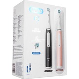 Procter & Gamble Oral-B iO Series 3N Duo, El-tandbørste Sort/Rosa, Voksen, Vibrerende tandbørste, Daglig pleje, Sensitiv, Blegning, Sort, Rose, Hvid, Rund, Batteri