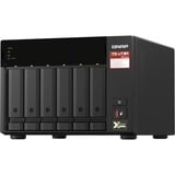 QNAP TS-673A NAS Tower Ryzen Embedded V1500B 8 GB DDR4 0 TB QNAP Turbo System Sort Sort/grå, NAS, Tower, Ryzen Embedded, V1500B, 8 GB, DDR4