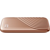 WD My Passport 2000 GB Guld, Solid state-drev Guld, 2000 GB, USB Type-C, 3.2 Gen 2 (3.1 Gen 2), 1050 MB/s, Beskyttelse af adgangskode, Guld