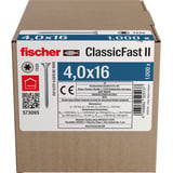 fischer Spånpladeskrue ClassicFast II 4,0x16 forsænket TX 