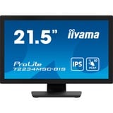iiyama ProLite T2234MSC-B1S computerskærm 54,6 cm (21.5") 1920 x 1080 pixel Fuld HD Berøringsskærm Sort, LED-skærm Sort (mat), 54,6 cm (21.5"), 1920 x 1080 pixel, Fuld HD, 8 ms, Sort